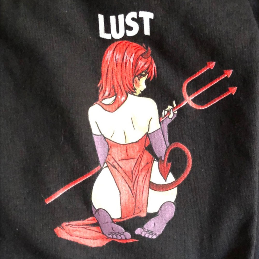 Broken Promises black T-shirt with devil lady
